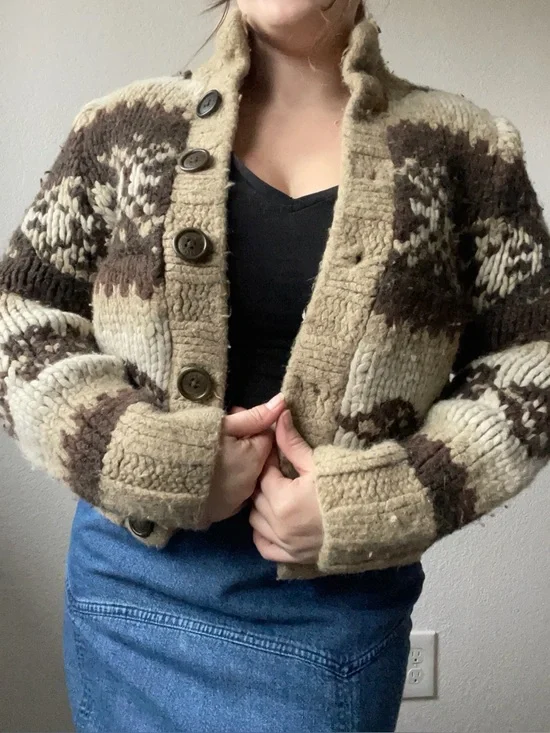 Handmade Chunky Knit Cardigan - Picture 2 of 4